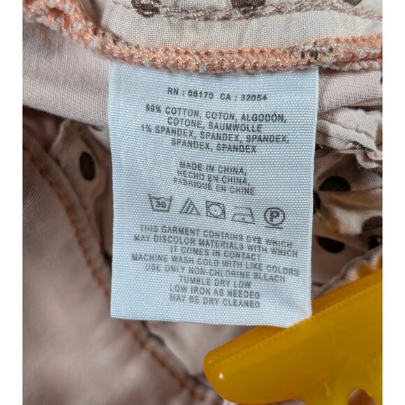 ANTHROPOLOGIE Pilcro and the Letterpress Hyphen Pants Womens 28 Light Pink Peach - Picture 5 of 5